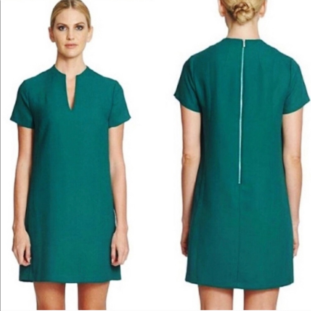 1. STATE Green Shift Dress